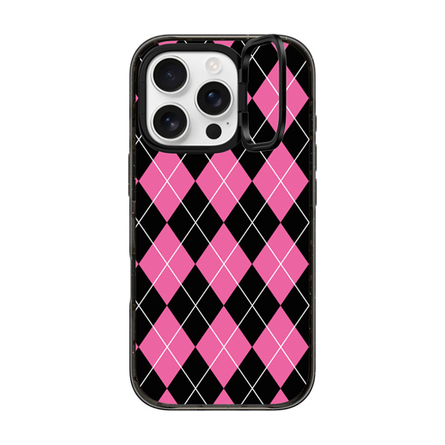 Kate Illustrates x CASETiFY iPhone 16 Pro Case Checkered,Pattern Black インパクトリングスタンドケース MagSafe対応 ARGYLE PINK Father's Day Kate Illustrates x CASETiFY iPhone 16 Pro Case Checkered,Pattern Black インパクトリングスタンドケース MagSafe対応 ARGYLE PINK Father's Day