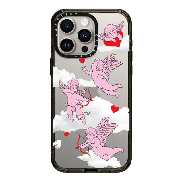 Kate Illustrates x CASETiFY iPhone 15 Pro Max ケース ブラック インパクトケース CHERUBS