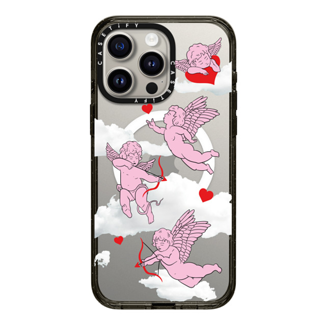 Kate Illustrates x CASETiFY iPhone 15 Pro Max ケース ブラック インパクトケース MagSafe対応 CHERUBS