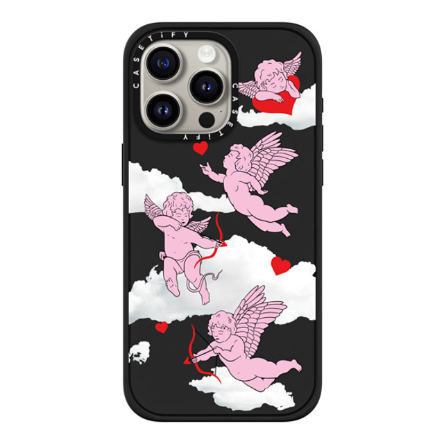 Kate Illustrates x CASETiFY iPhone 15 Pro Max ケース マットブラック インパクトケース MagSafe対応 CHERUBS