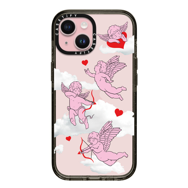 Kate Illustrates x CASETiFY iPhone 15 ケース ブラック インパクトケース CHERUBS