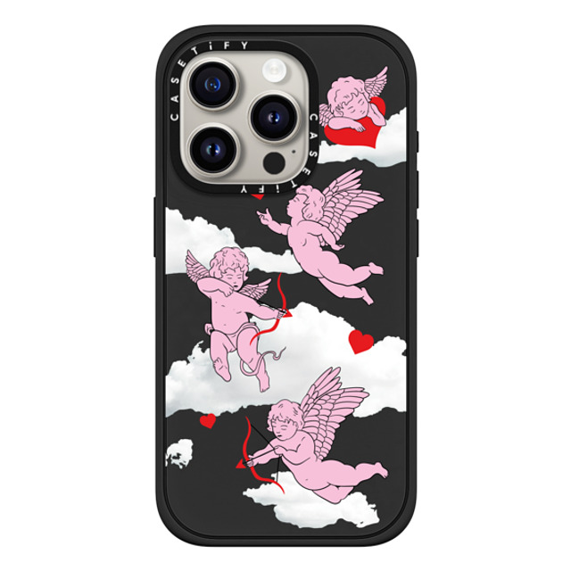 Kate Illustrates x CASETiFY iPhone 15 Pro ケース マットブラック インパクトケース MagSafe対応 CHERUBS