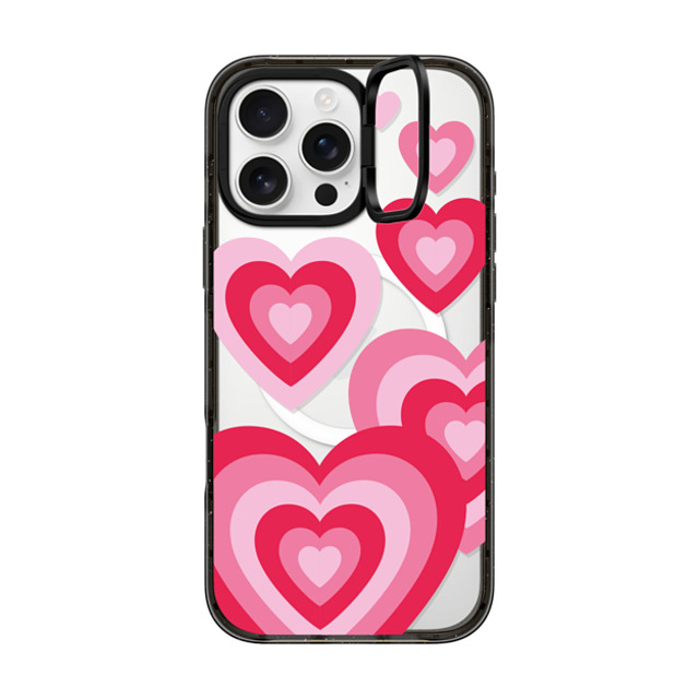 Kate Illustrates x CASETiFY iPhone 16 Pro Max ケース ブラック インパクトリングスタンドケース MagSafe対応 LUV