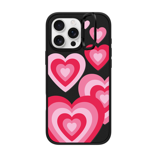 Kate Illustrates x CASETiFY iPhone 16 Pro Max ケース マットブラック インパクトリングスタンドケース MagSafe対応 LUV