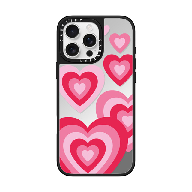 Kate Illustrates x CASETiFY iPhone 16 Pro Max ケース Silver on Black ミラーケース MagSafe対応 LUV