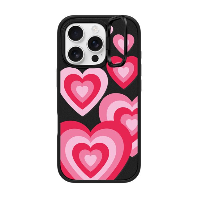 Kate Illustrates x CASETiFY iPhone 16 Pro ケース マットブラック インパクトリングスタンドケース MagSafe対応 LUV