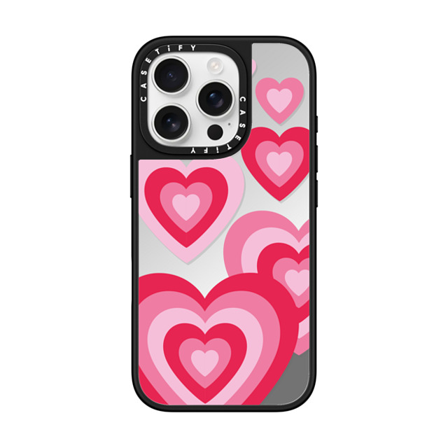 Kate Illustrates x CASETiFY iPhone 16 Pro ケース Silver on Black ミラーケース MagSafe対応 LUV