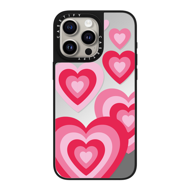 Kate Illustrates x CASETiFY iPhone 15 Pro Max ケース Silver on Black ミラーケース MagSafe対応 LUV