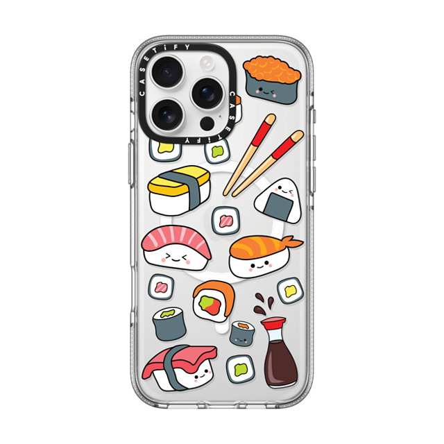 Kate Illustrates x CASETiFY iPhone 16 Pro Max ケース Sticker,Cartoon クリア クリア ケース MagSafe対応 SUSHI Father's Day Kate Illustrates x CASETiFY iPhone 16 Pro Max ケース Sticker,Cartoon クリア クリア ケース MagSafe対応 SUSHI Father's Day