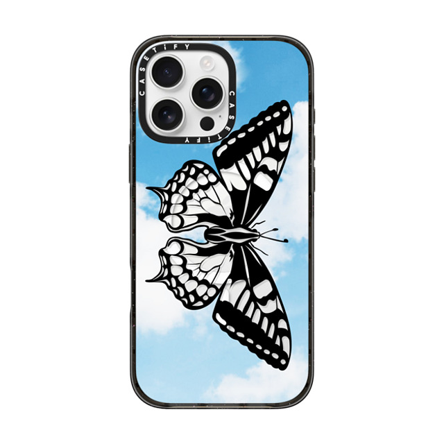 Kate Illustrates x CASETiFY iPhone 16 Pro Max ケース Butterfly,Animal ブラック インパクトケース MagSafe対応 BUTTERFLY SKY Father's Day Kate Illustrates x CASETiFY iPhone 16 Pro Max ケース Butterfly,Animal ブラック インパクトケース MagSafe対応 BUTTERFLY SKY Father's Day