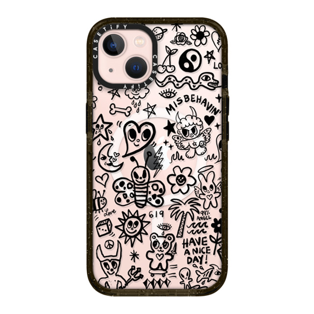 I Scream Colour x CASETiFY iPhone 13 ケース ブラック インパクトケース MagSafe対応 MISBEHAVIN'