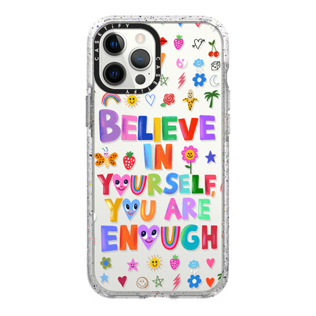 I Scream Colour x CASETiFY iPhone 12 Pro Max ケース フロスト インパクトケース BELIEVE IN YOURSELF