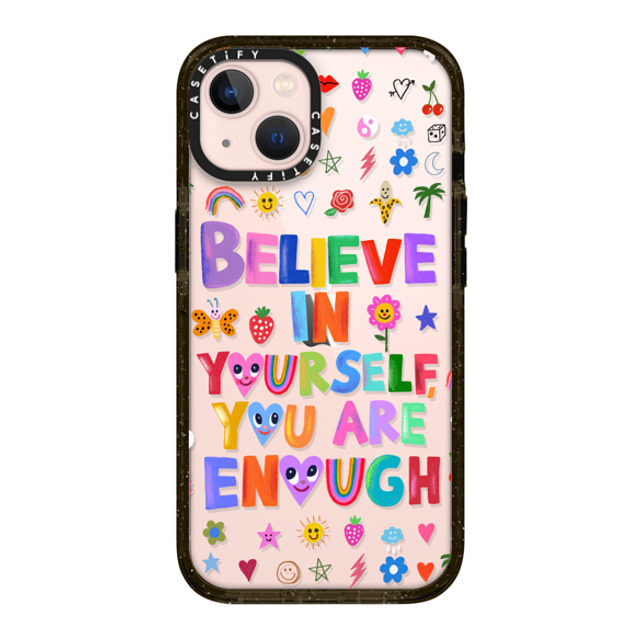 I Scream Colour x CASETiFY iPhone 13 ケース ブラック インパクトケース BELIEVE IN YOURSELF