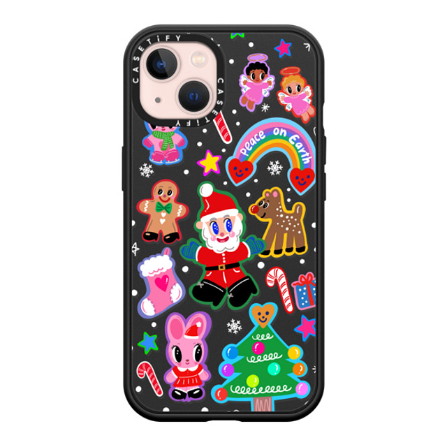 I Scream Colour x CASETiFY iPhone 13 ケース マットブラック インパクトケース MagSafe対応 Santa is coming!