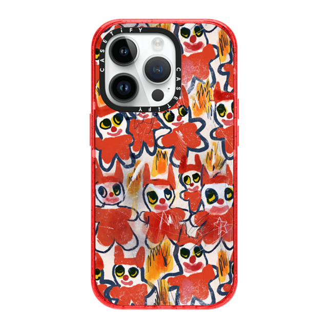 I Scream Colour x CASETiFY iPhone 14 Pro Case Cartoon,Quote レッド Impact Case DEMONS Back to School I Scream Colour x CASETiFY iPhone 14 Pro Case Cartoon,Quote レッド Impact Case DEMONS Back to School