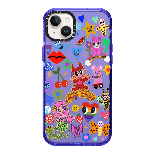 I Scream Colour x CASETiFY iPhone 14 Plus ケース Peri Purple インパクトケース HOT STUFF