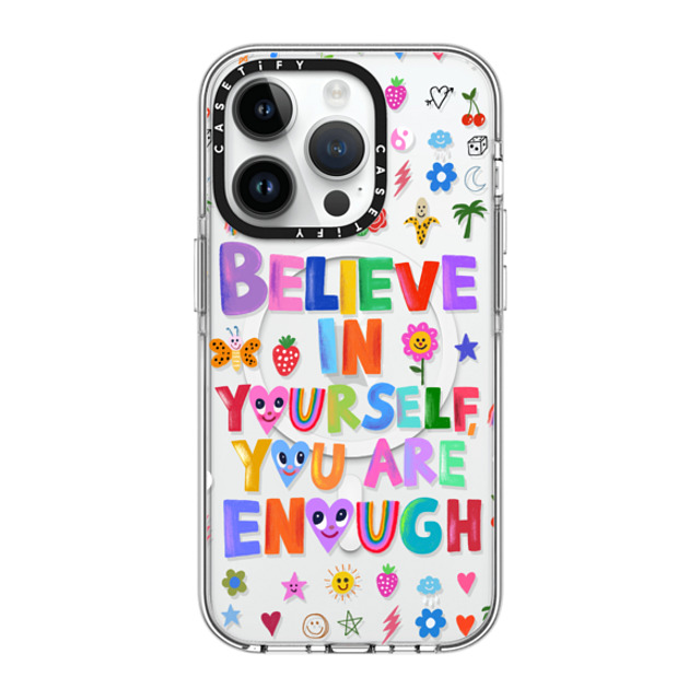 I Scream Colour x CASETiFY iPhone 14 Pro Case Clear Clear Case MagSafe Compatible BELIEVE IN YOURSELF I Scream Colour x CASETiFY iPhone 14 Pro Case Clear Clear Case MagSafe Compatible BELIEVE IN YOURSELF