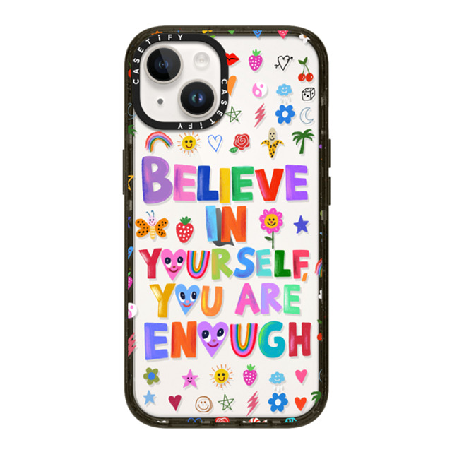 I Scream Colour x CASETiFY iPhone 14 ケース ブラック インパクトケース BELIEVE IN YOURSELF