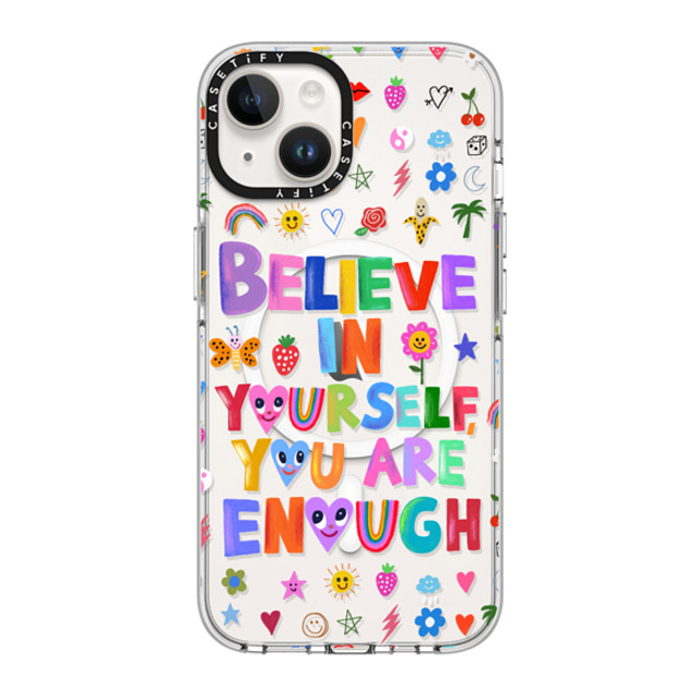 I Scream Colour x CASETiFY iPhone 14 ケース クリア クリア ケース MagSafe対応 BELIEVE IN YOURSELF