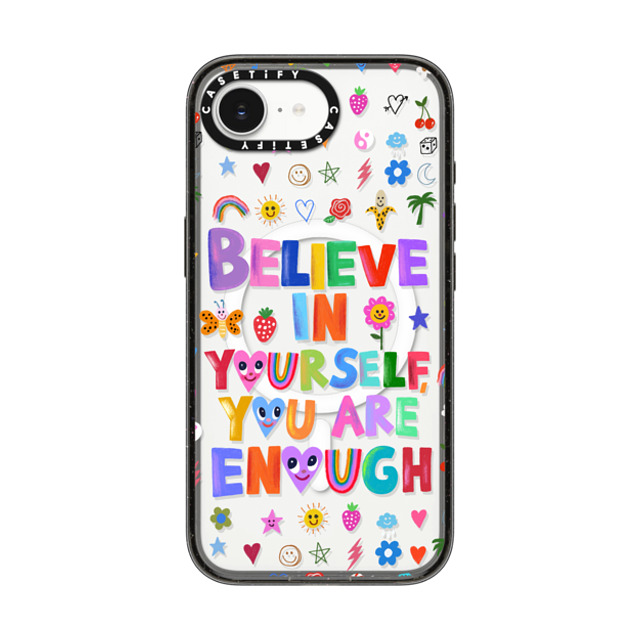 I Scream Colour x CASETiFY iPhone 16e Case Cartoon,Quote Black Impact Case MagSafe Compatible BELIEVE IN YOURSELF Back to School I Scream Colour x CASETiFY iPhone 16e Case Cartoon,Quote Black Impact Case MagSafe Compatible BELIEVE IN YOURSELF Back to School