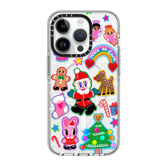 I Scream Colour x CASETiFY iPhone 14 Pro ケース クリア クリア ケース MagSafe対応 Santa is coming!