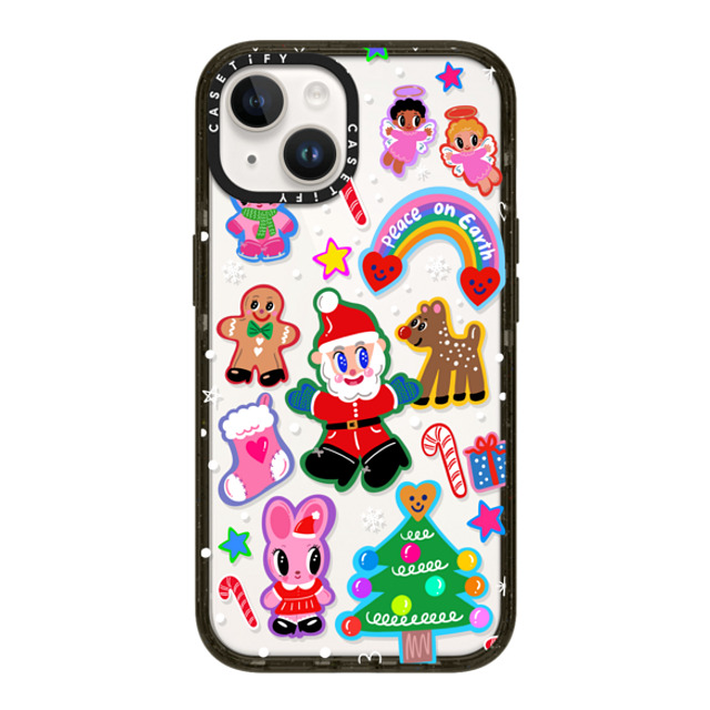 I Scream Colour x CASETiFY iPhone 14 ケース ブラック インパクトケース Santa is coming!