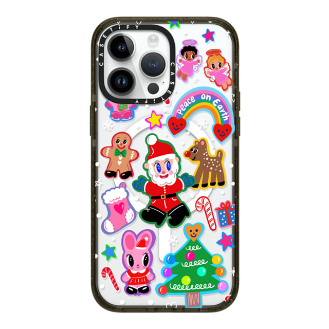 I Scream Colour x CASETiFY iPhone 14 Pro Max ケース ブラック インパクトケース MagSafe対応 Santa is coming!