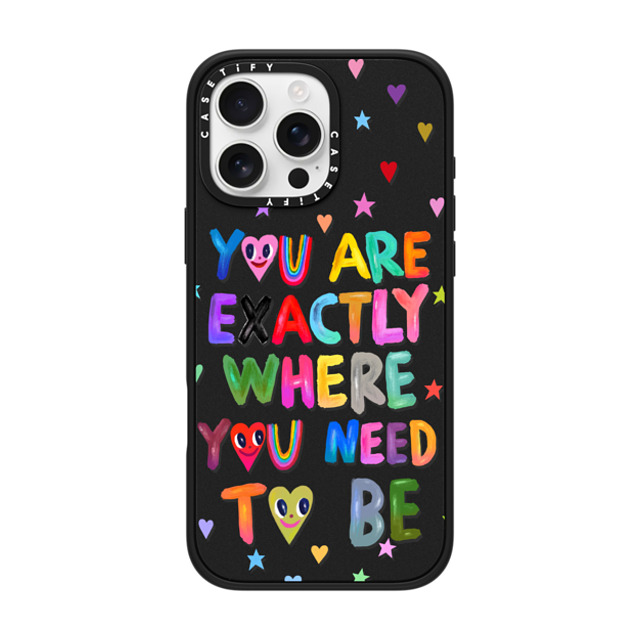 I Scream Colour x CASETiFY iPhone 16 Pro Max Case Matte Black Impact Case MagSafe Compatible You are exactly where you need to be Back to School I Scream Colour x CASETiFY iPhone 16 Pro Max Case Matte Black Impact Case MagSafe Compatible You are exactly where you need to be Back to School