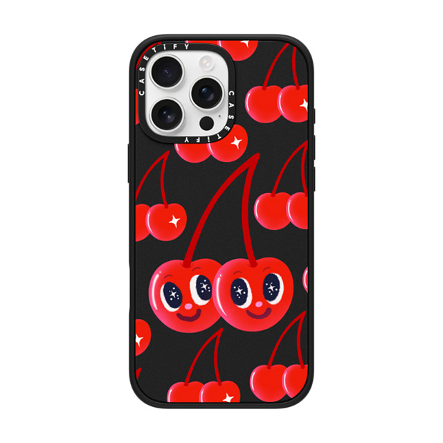 I Scream Colour x CASETiFY iPhone 16 Pro Max Case Cherry,Strawberry Matte Black Impact Case MagSafe Compatible Cherry Love Back to School I Scream Colour x CASETiFY iPhone 16 Pro Max Case Cherry,Strawberry Matte Black Impact Case MagSafe Compatible Cherry Love Back to School