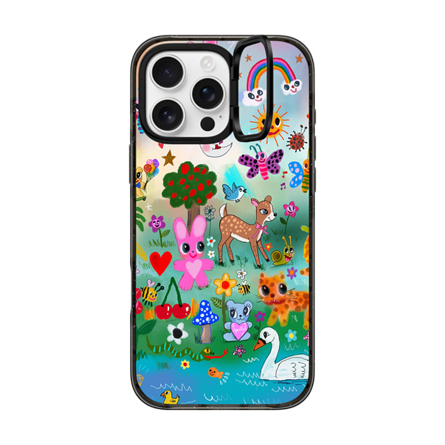 I Scream Colour x CASETiFY iPhone 16 Pro Max ケース ブラック インパクトリングスタンドケース MagSafe対応 POP FANTASY