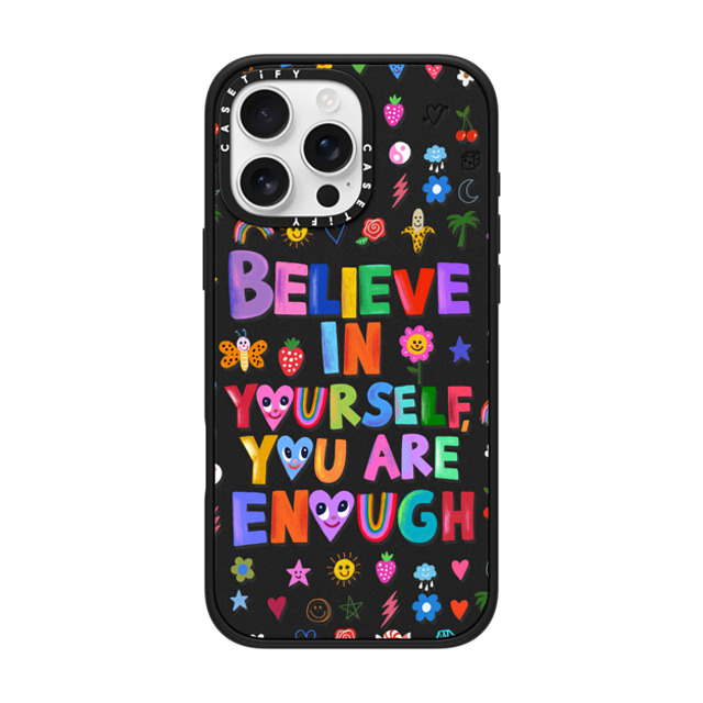 I Scream Colour x CASETiFY iPhone 16 Pro Max ケース マットブラック インパクトケース MagSafe対応 BELIEVE IN YOURSELF