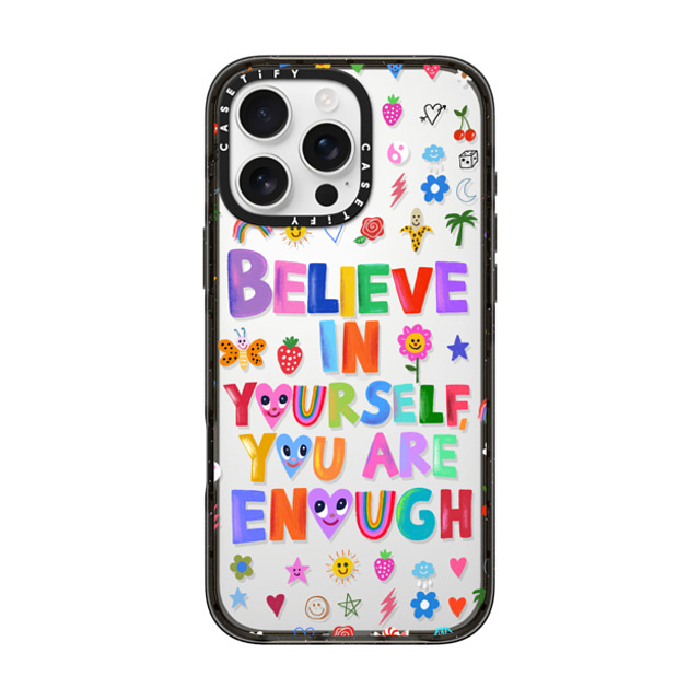 I Scream Colour x CASETiFY iPhone 16 Pro Max ケース ブラック インパクトケース BELIEVE IN YOURSELF