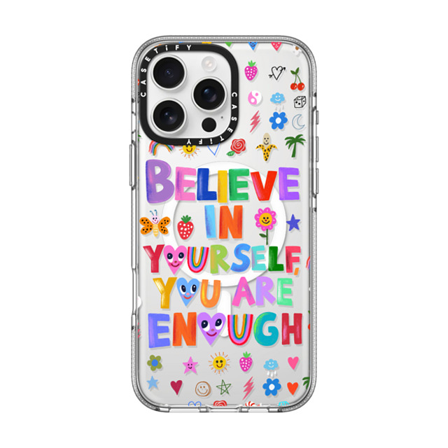 I Scream Colour x CASETiFY iPhone 16 Pro Max ケース クリア クリア ケース MagSafe対応 BELIEVE IN YOURSELF