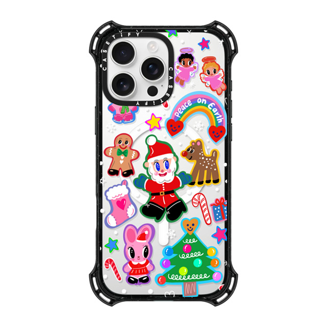 I Scream Colour x CASETiFY iPhone 16 Pro Max ケース ブラック バウンスケース Santa is coming!