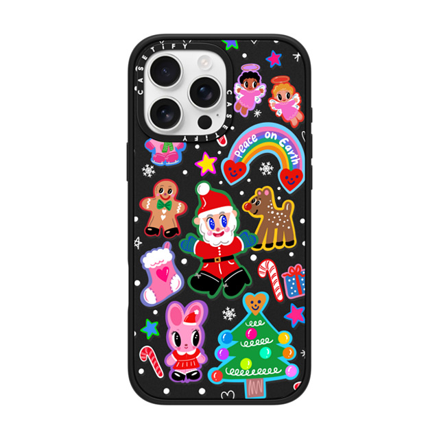 I Scream Colour x CASETiFY iPhone 16 Pro Max ケース マットブラック インパクトケース MagSafe対応 Santa is coming!