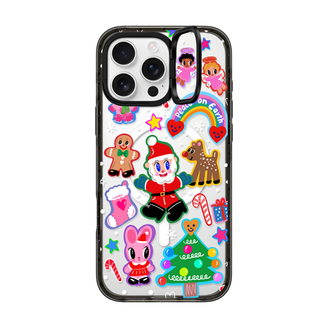 I Scream Colour x CASETiFY iPhone 16 Pro Max ケース ブラック インパクトリングスタンドケース MagSafe対応 Santa is coming!