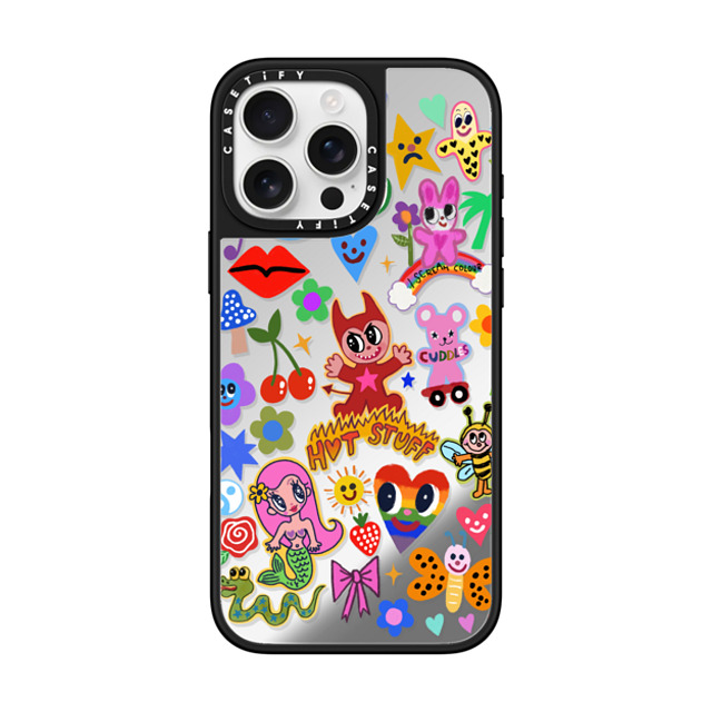 I Scream Colour x CASETiFY iPhone 16 Pro Max Case Cartoon,Quote Silver on Black ミラーケース MagSafe対応 HOT STUFF Mother's Day I Scream Colour x CASETiFY iPhone 16 Pro Max Case Cartoon,Quote Silver on Black ミラーケース MagSafe対応 HOT STUFF Mother's Day