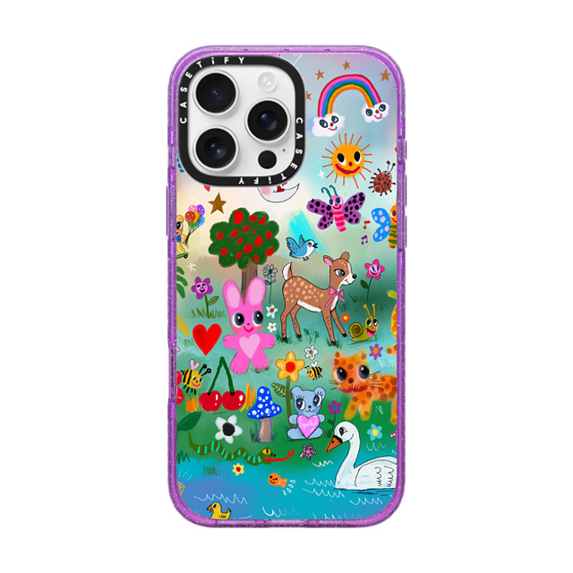 I Scream Colour x CASETiFY iPhone 16 Pro Max Case Glitter Purple Impact Case MagSafe Compatible POP FANTASY I Scream Colour x CASETiFY iPhone 16 Pro Max Case Glitter Purple Impact Case MagSafe Compatible POP FANTASY
