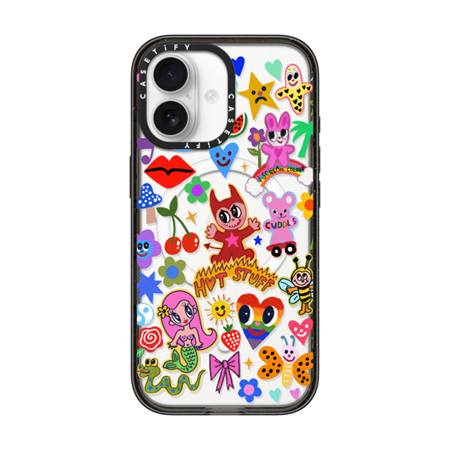 I Scream Colour x CASETiFY iPhone 17 ケース Cartoon,Quote ブラック インパクトケース MagSafe対応 HOT STUFF I Scream Colour x CASETiFY iPhone 17 ケース Cartoon,Quote ブラック インパクトケース MagSafe対応 HOT STUFF