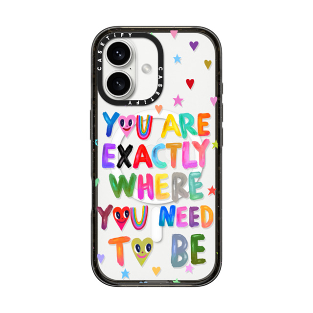 I Scream Colour x CASETiFY iPhone 16 Case Black Impact Case MagSafe Compatible You are exactly where you need to be Back to School I Scream Colour x CASETiFY iPhone 16 Case Black Impact Case MagSafe Compatible You are exactly where you need to be Back to School