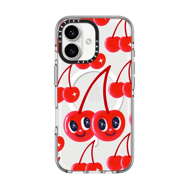 I Scream Colour x CASETiFY iPhone 16 Case Cherry,Strawberry クリア クリア ケース MagSafe対応 Cherry Love Back to School I Scream Colour x CASETiFY iPhone 16 Case Cherry,Strawberry クリア クリア ケース MagSafe対応 Cherry Love Back to School