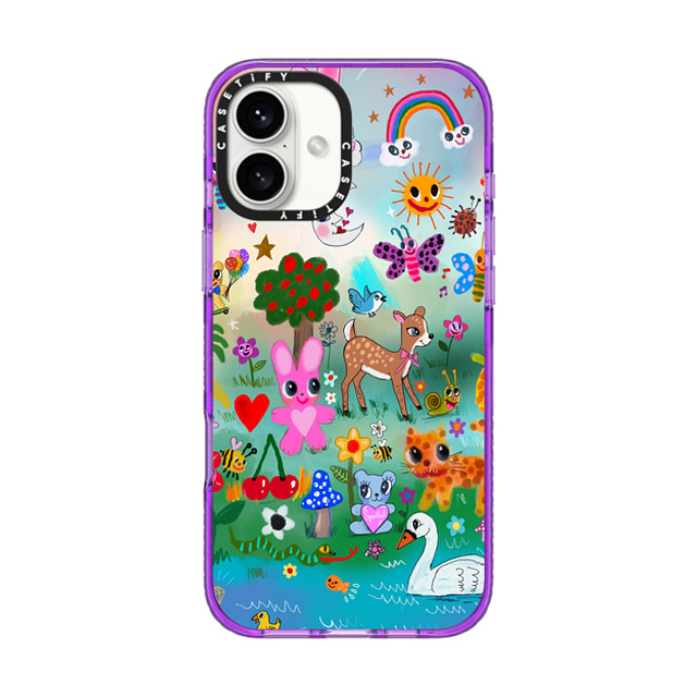 I Scream Colour x CASETiFY iPhone 16 Plus ケース パープル インパクトケース MagSafe対応 POP FANTASY