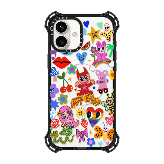 I Scream Colour x CASETiFY iPhone 16 Plus Case Cartoon,Quote Black バウンスケース HOT STUFF Mother's Day I Scream Colour x CASETiFY iPhone 16 Plus Case Cartoon,Quote Black バウンスケース HOT STUFF Mother's Day