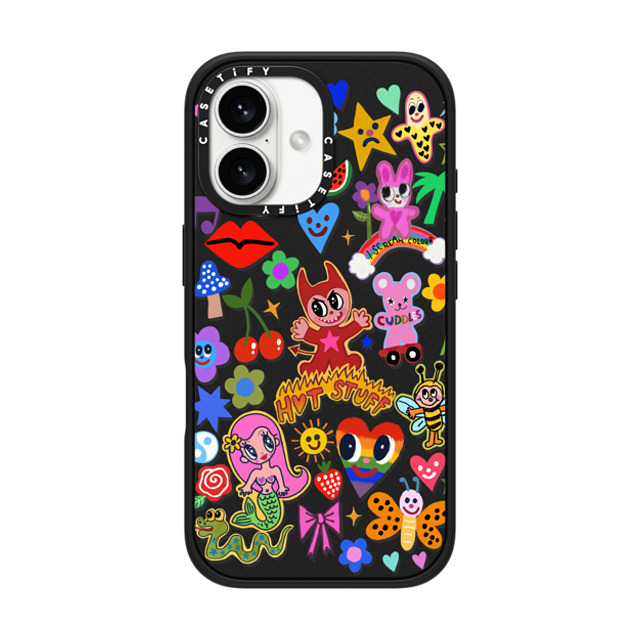 I Scream Colour x CASETiFY iPhone 16 ケース Cartoon,Quote マットブラック インパクトケース MagSafe対応 HOT STUFF Mother's Day I Scream Colour x CASETiFY iPhone 16 ケース Cartoon,Quote マットブラック インパクトケース MagSafe対応 HOT STUFF Mother's Day