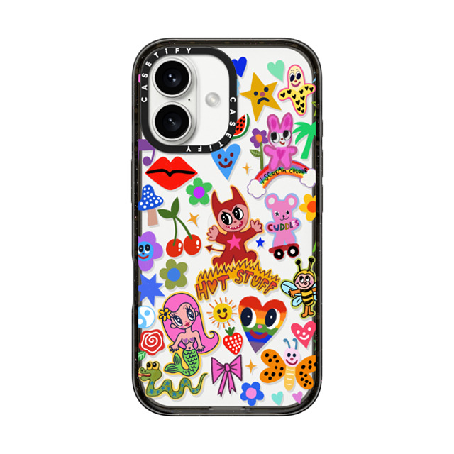 I Scream Colour x CASETiFY iPhone 16 Case Cartoon,Quote ブラック インパクトケース HOT STUFF Mother's Day I Scream Colour x CASETiFY iPhone 16 Case Cartoon,Quote ブラック インパクトケース HOT STUFF Mother's Day