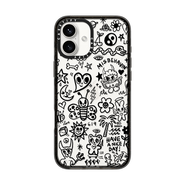 I Scream Colour x CASETiFY iPhone 16 Plus Case Black Impact Case MISBEHAVIN' I Scream Colour x CASETiFY iPhone 16 Plus Case Black Impact Case MISBEHAVIN'