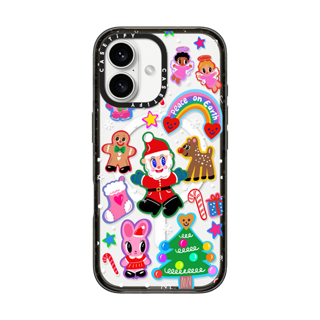 I Scream Colour x CASETiFY iPhone 16 ケース ブラック インパクトケース MagSafe対応 Santa is coming!