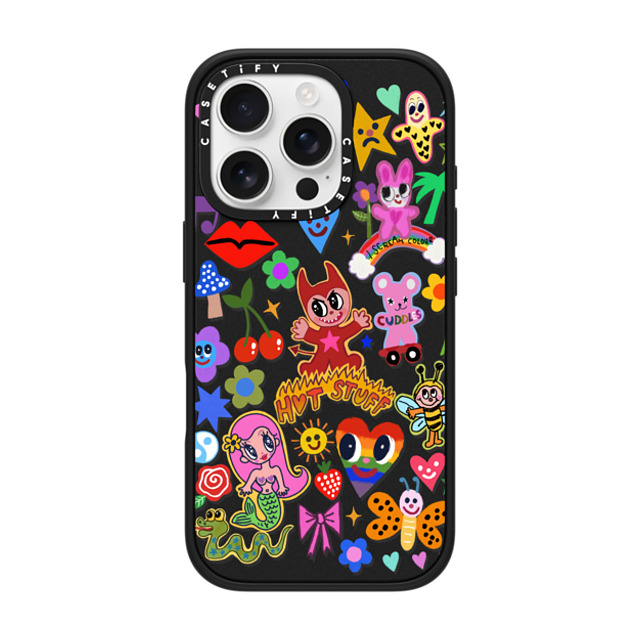 I Scream Colour x CASETiFY iPhone 16 Pro Case Cartoon,Quote マットブラック インパクトケース MagSafe対応 HOT STUFF Mother's Day I Scream Colour x CASETiFY iPhone 16 Pro Case Cartoon,Quote マットブラック インパクトケース MagSafe対応 HOT STUFF Mother's Day