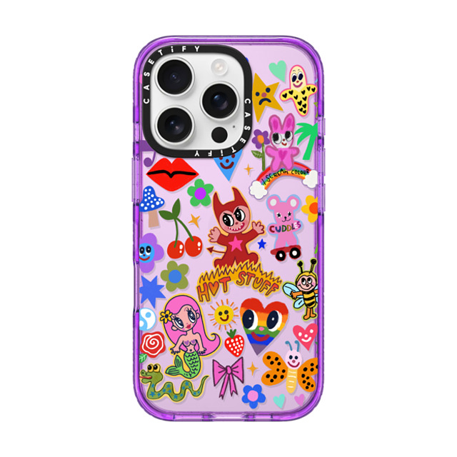 I Scream Colour x CASETiFY iPhone 16 Pro Case パープル Impact Case HOT STUFF I Scream Colour x CASETiFY iPhone 16 Pro Case パープル Impact Case HOT STUFF