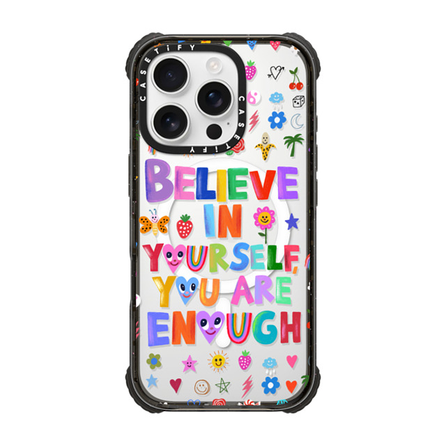 I Scream Colour x CASETiFY iPhone 16 Pro Case Black ウルトラ インパクトケース MagSafe 対応 BELIEVE IN YOURSELF I Scream Colour x CASETiFY iPhone 16 Pro Case Black ウルトラ インパクトケース MagSafe 対応 BELIEVE IN YOURSELF